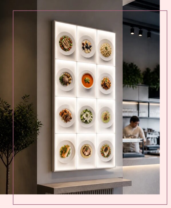 Световое меню на заказ в Великом Новгороде по цене от 15243 р. | Аванза-Влк