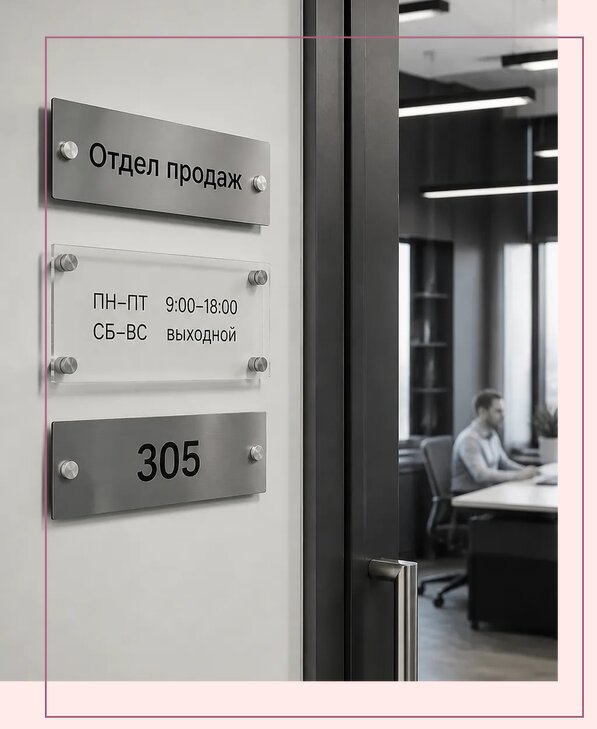 Офисные таблички на дверь в Великом Новгороде по цене от 5013 р. | Аванза-Влк